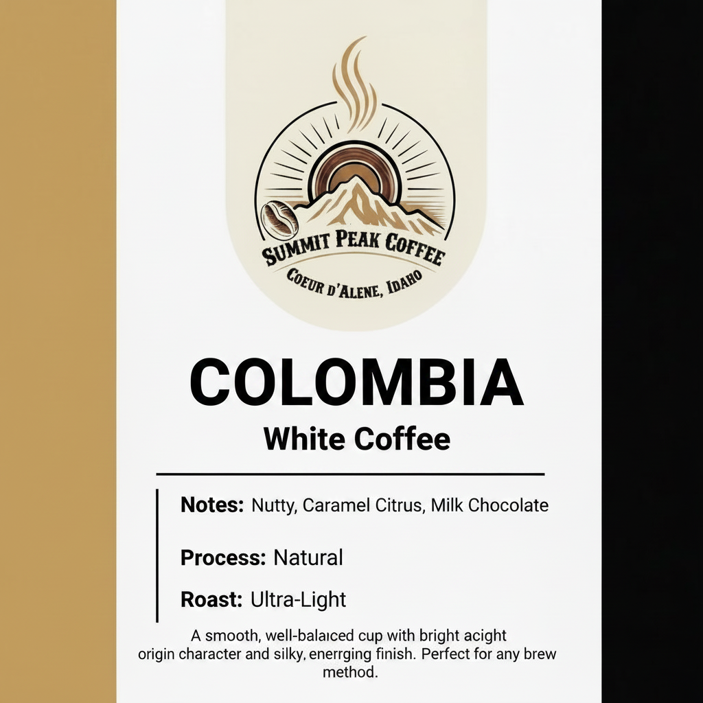 Colombia White Coffee Label