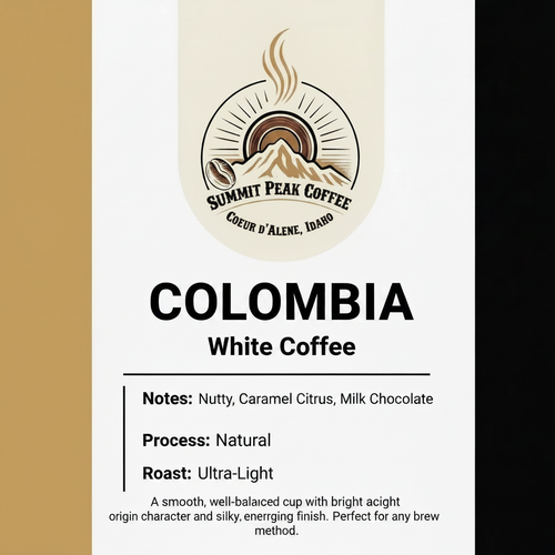 Colombia White Coffee Label