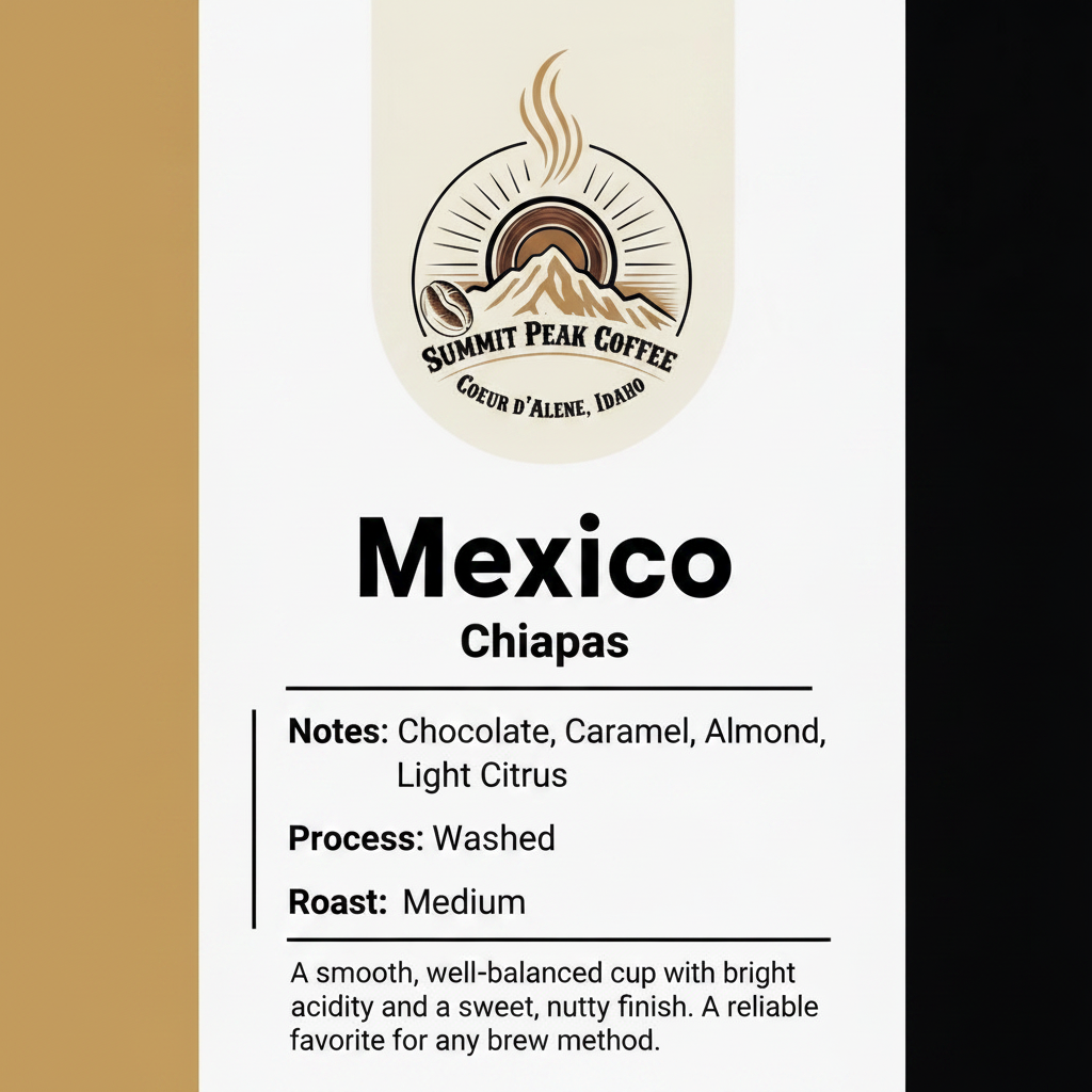 Mexico — Chiapas coffee label